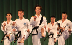 태권무·격파시범… 태권도로 하나된 南北