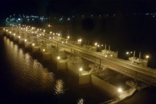 세계 최장 새만금방조제 33.9㎞ 전구간 불 밝혀