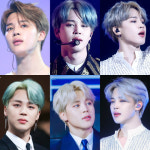 방탄소년단 지민, 블루→골드→그레이 팔색조 헤어스타일로 독보적 비주얼 화제