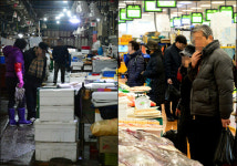 북적이는 신시장 vs 텅빈 구시장…설을 앞둔 노량진 수산시장 극명 [사진in세상]