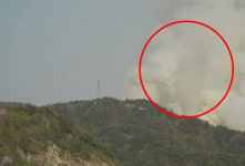부산 해운대 운봉산에 불, 헬기 7개 동원해 진화 중