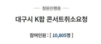 ‘대구 봉쇄 가짜 뉴스 도는데… 슈퍼콘서트 취소해야 靑 청원글 등장