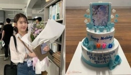 ‘27번째 생일 D-1’ 아이유가 케이크·꽃다발 받은 장소는? “안녕 난 소민이야”
