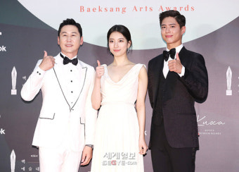 [포토] 신동엽-수지-박보검 '백상예술대상 MC'