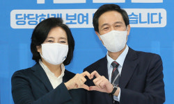 禹 “4억 반전세 사는 ‘찐’서민” 朴 “서울은 ‘엄마 리더십’ 필요”