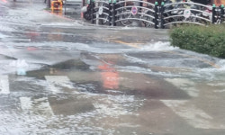 대구 원대오거리 상수도관 파열로 도로 침수…복구 완료