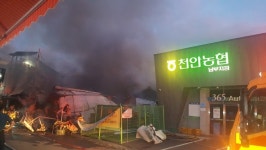 [속보] 천안 중앙시장 화재… 상가 여러채 전소