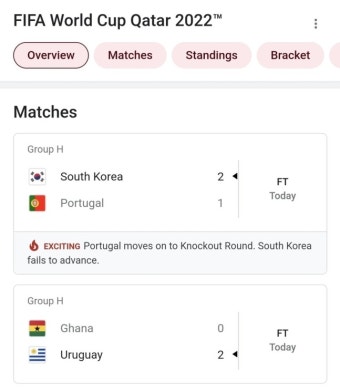 구글 월드컵 페이지 ‘한국 탈락’ 오보 논란