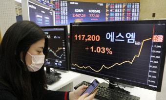 SM 주가 공개매수가 넘어서… 하이브 인수전 ‘빨간불’