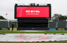 원망스런 빗줄기…프로야구 4경기 우천으로 취소