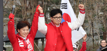 [포토] 윤희숙 중구성동구갑 후보 지지 호소하는 한동훈 국민의힘 총괄선대위원장