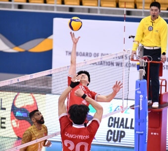 정지석, 임동혁, 허수봉 없이도 3연승… 한국 남자배구 대표팀, 바레인 꺾고 AVC 챌린지컵 4강 진출