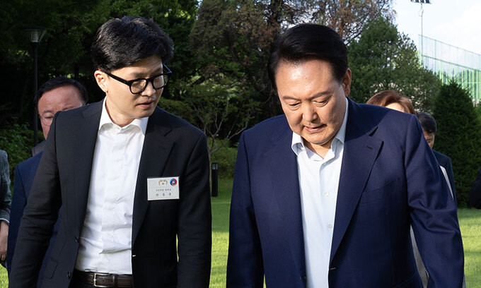 윤석열-한동훈 대통령실 면담, 국정 현안 대화에 하나 된 당정 의사합의