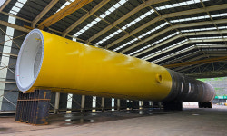 GS엔텍, 해상풍력 모노파일 국내 첫 출하