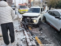 제주 대설주의보 일부 산간도로 통제… 눈길 교통사고 잇따라