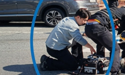 “몸이 먼저 달려가”…퇴근길 소방관, 트럭에 치인 시민 생명 구해