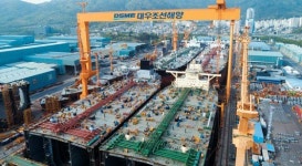 대우조선, 세계 최대 도크서 배 4척 동시건조