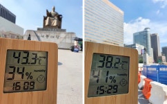 광화문 43도…도심 거리의 기온은 더 높다