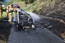 라운딩 중 불꽃이…용인 골프장 카트서 화염 ‘활활’