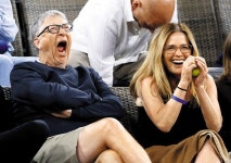 테니스장에 나타난 빌 게이츠