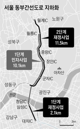 서울 동부간선 지하화 내년 시동… 노원~대치 10분이면 간다