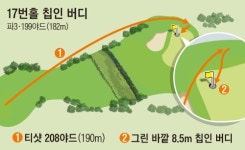 17번홀 8.5m 버디, 17억을 따내다