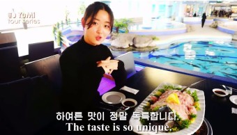 “맛이 정말 독특” 북한 유튜버 유미, 이번엔 철갑상어 먹방