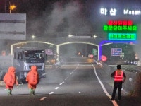 창원 남해고속도로 황산 유출 10시간만에 수습