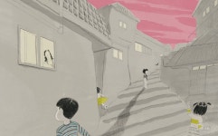 [그림이 있는 도서관] 높다란 계단 위 우리집 파란 대문… 사라진 골목도 내 마음엔 그대로