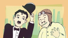 [멍텅구리]채플린 안내로 미국 관광한 멍텅구리?