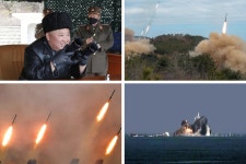 北 어제 발사체는 방사탄···김정은 포병부대서 타격훈련 지도