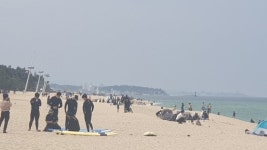 황금연휴 경포 해변 숙박예약 꽉찼다…주차장 진입도 어려워