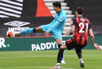 토트넘, 본머스와 졸전 끝 0-0...손흥민은 후반 교체 출전