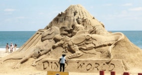 [사진] 해운대의 모래 작품