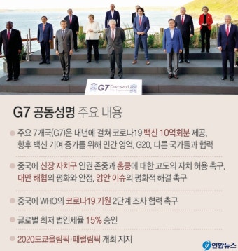 G7 공동성명 “북한 탄도미사일 포기하고 각국 제재 이행 동참해야”
