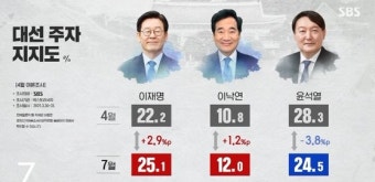 이재명, 35% 지지율 석권…차기 대선주자로 높은 인기