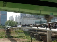 [사진] 엿가락처럼 주저앉은 도림보도육교