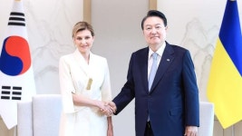 우크라 특사 젤렌스카 비살상 무기 지원해 달라 尹에 요청