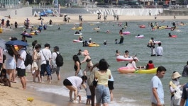 주차장 진입만 30분, 파라솔도 빽빽한데…해변 상인은 울상 왜