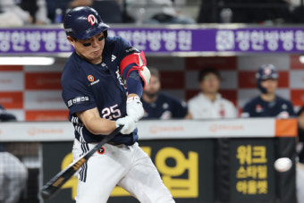‘양의지 3타점’ 두산, 한화 3연전 싹쓸이…LG는 6연승 질주