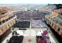 교황 장례식 400만 애도속 엄수
