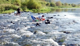 곡성 보성강 다슬기잡이