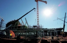 관광 아프리카 뜀틀 될 경기장 증축 비지땀