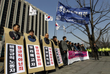쌍용차노동자 “정리해고 그만”