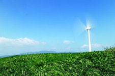 쌩쌩쌩…강원 대관령목장의 풍력발전기