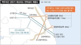 [단독] 신규 발전소 3곳 송전탑 258개, 백두대간 157만평 훼손 우려