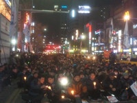  부산 7차 촛불집회 서면 중앙대로 근처에서 열려 