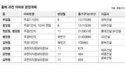  과천 아파트 분양시장 ‘태풍의 눈’ 되나 