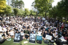 은평구 숭실중·고 1천명, 일본경제보복 규탄 평화 대행진
