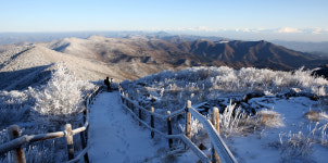 [ESC] 새파란 하늘 아래 새하얀 눈꽃…함백산 해맞이 산행